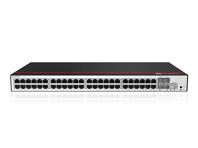 Huawei S5735-L48PN4XE-A-V2 (48*10M/100M/1G/2.5GE BASE-T ports, 4*10GE SFP+ ports, 2*12GE stack ports, PoE+, 828W PoE, 1*1000W AC power)