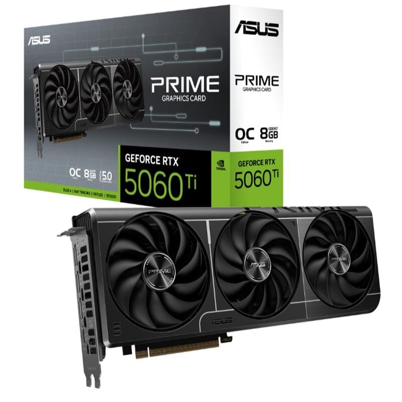 ASUS GEFORCE PRIME-RTX5060TI-O8G 8GB GDDR7 128BIT 1XHDMI 3XDP EKRAN KARTI