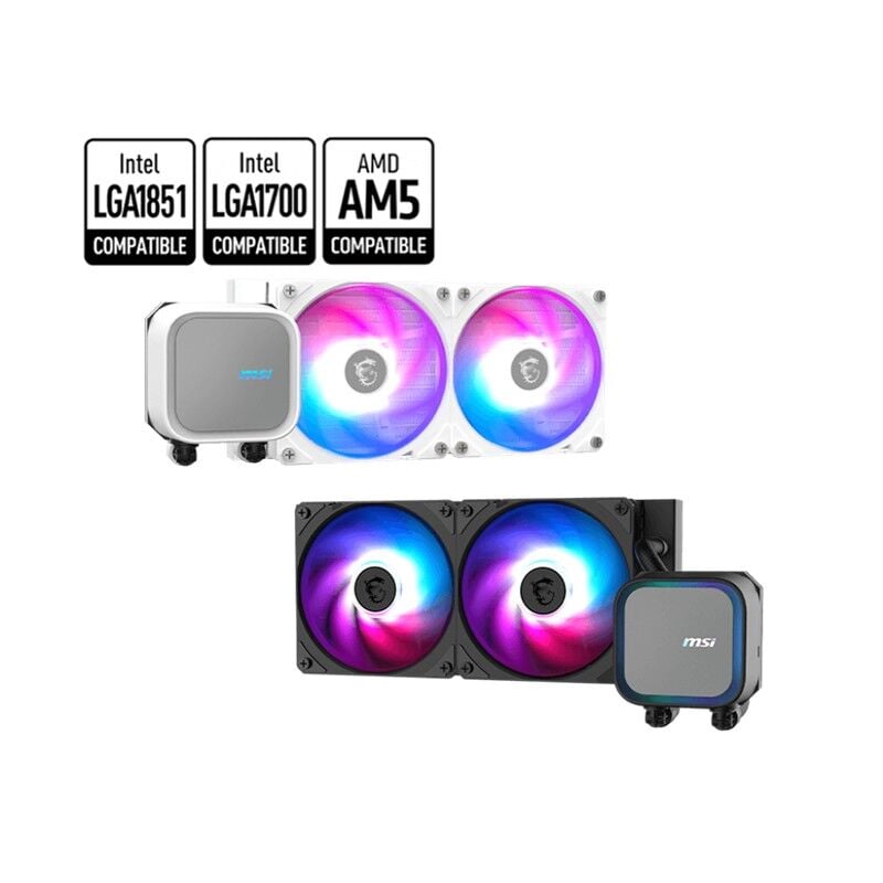 MSI MAG CORELIQUID A13 240 WHITE 240MM ARGB SIVI İŞLEMCİ SOĞUTUCUSU (LGA 1700/1851/AM4/AM5 UYUMLU)