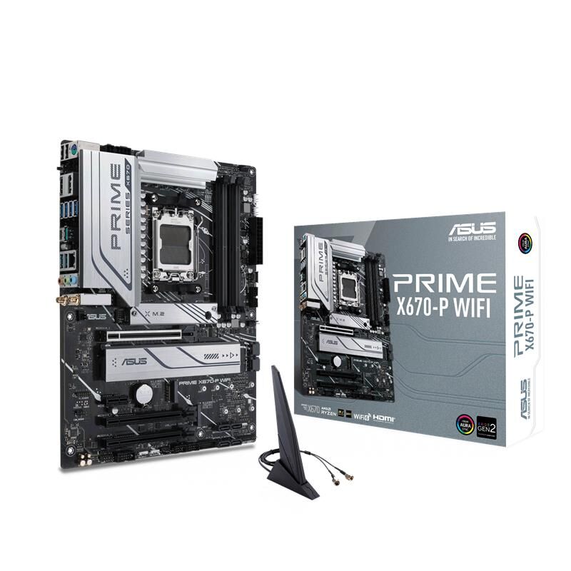 ASUS PRIME X670-P WIFI DDR5 6400MHZ 1XHDMI 1XDP 3XM.2 USB 3.2 ATX AM5 (AMD AM5 9000/8000/7000 SERİLERİ İLE UYUMLU)