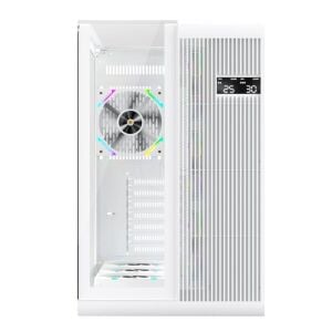 1ST PLAYER RT7 BEYAZ DIGITAL 850W 80+ GOLD FULL MODÜLER 4X12CM ARGB 3 TARAFLI TEMPERLİ CAM USB 3.0 - TYPE C ATX KASA