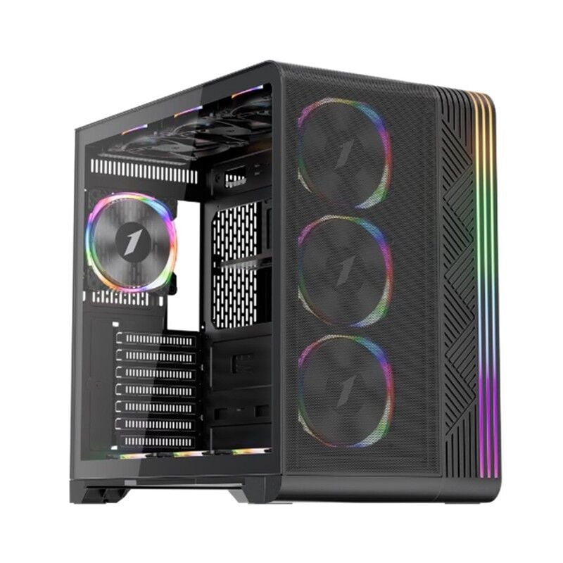 1ST PLAYER VT7 SİYAH 850W 80+ SILVER ATX 3.1 ARGB 4X12CM FAN TEMPERLİ CAM USB 3.0 ATX KASA