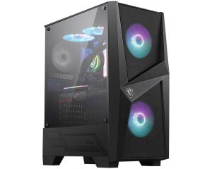 MSI MAG FORGE 100R TEMPERLI CAM ARGB PSU YOK 2X120MM 1X120MM GAMING BİLGİSAYAR KASASI SİYAH