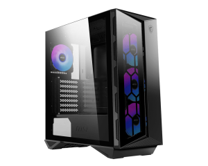 MSI MPG GUNGNIR 110R TEMPERLI CAM 1X120MM 3XARGB FAN PSU YOK GAMING SİYAH KASA