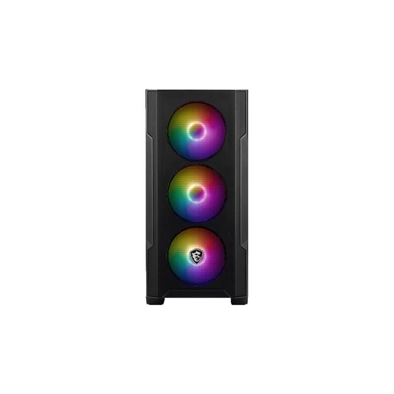 MSI MAG FORGE M100R TEMPERLI CAM ARGB PSU YOK 3X120MM 1X120MM ARGB FAN GAMING BİLGİSAYAR KASASI SİYAH