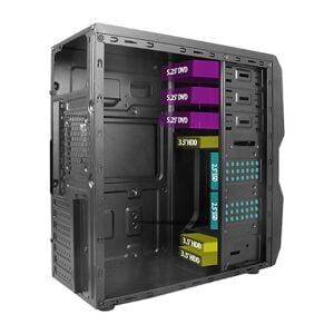 VENTO TA-K62 550W 1X80MM FAN USB 3.0 MIDI TOWER SİYAH KASA