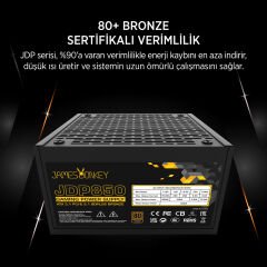 James Donkey JDP850 APFC 12CM 850W Bronze 80+ ATX 3.1 PCI-E 5.1 Power Supply