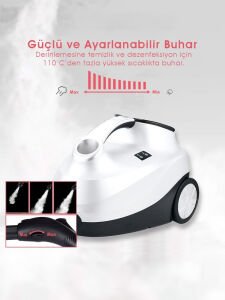 PIRANTECH CB-107C 2000 W BEYAZ BUHARLI TEMIZLEYICI