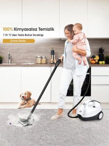 PIRANTECH CB-107C 2000 W BEYAZ BUHARLI TEMIZLEYICI
