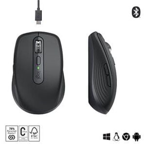 LOGITECH MX ANYWHERE 3S KOMPAKT OPTİK SENSÖRLÜ SESSİZ BLUETOOTH KABLOSUZ MOUSE SİYAH 910-006929