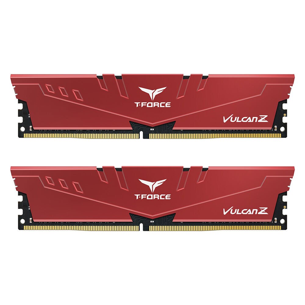 Team T-Force Vulcan Z Red 16GB 2x8GB 3200Mhz CL16 DDR4 Gaming Ram (TLZRD416G3200HC16FDC01)