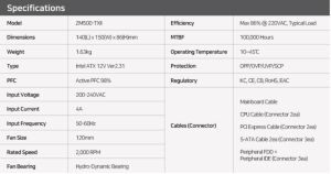 ZALMAN MEGAMAX 500W ZM500-TXII 80+ STANDARD POWER SUPPLY